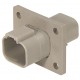 DT04-4P-L012-W - 4 circuit flange mount female housing. (1pc)